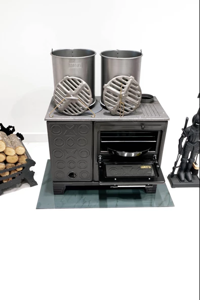 KOVALI FIRINLI ÖNDEN DELİKLİ KÖMÜR ODUN MAŞİNGA VE KUZİNE MODELİ - 2