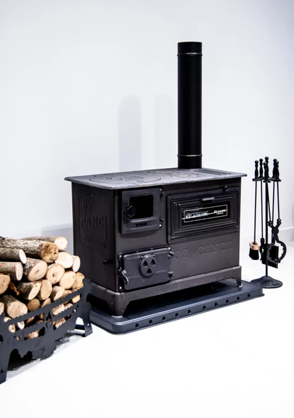 Döküm Camlı Siyah Mat Emaye Kuzine Eskişehir Imalat (TABLA HARİÇ ÜRÜN) - 6