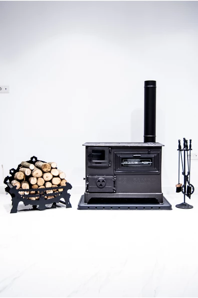 Döküm Camlı Siyah Matemaye Kuzine Eskişehir Imalat(Tabla Dahil)) - 2