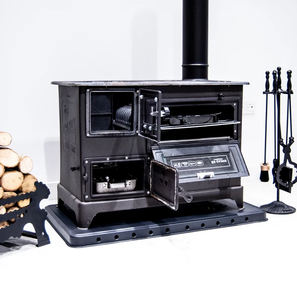 DÖKÜM CAMLI SİYAH MAT EMAYE KUZİNE ESKİŞEHİR İMALAT(TABLA HARİÇ) - 5