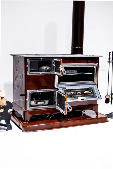 Fırınlı Döküm Derin Ocak Kuzine Soba Kömür Sobası Odun Sobası - 5