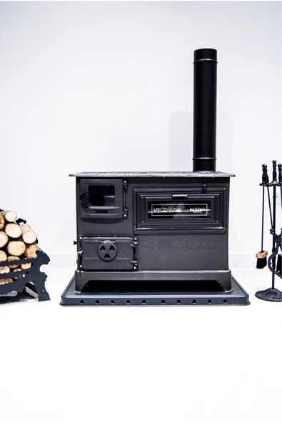 Döküm Camlı Siyah Matemaye Kuzine Eskişehir Imalat(Tabla Dahil)) - 3