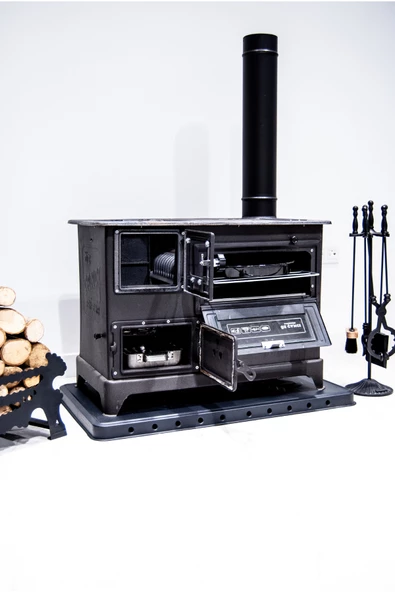 Döküm Camlı Siyah Matemaye Kuzine Eskişehir Imalat(Tabla Dahil)) - 4