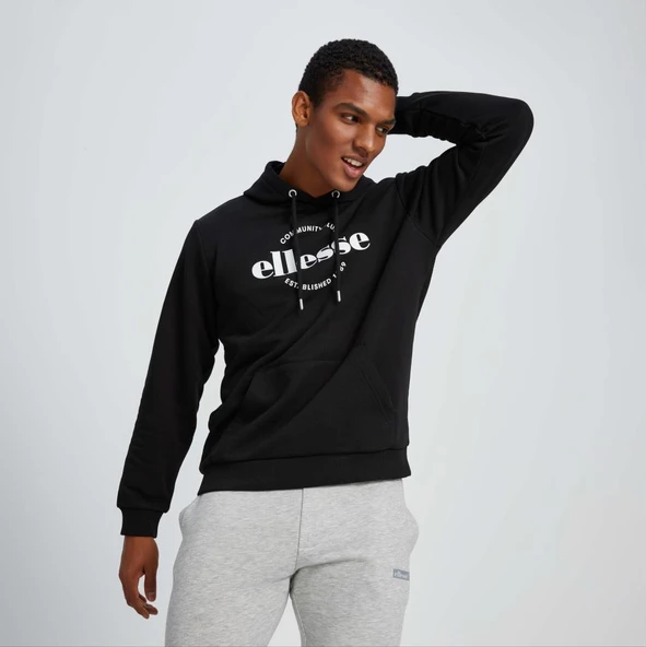 Ellesse Erkek Sweatshirt Kapüşonlu Siyah - 3