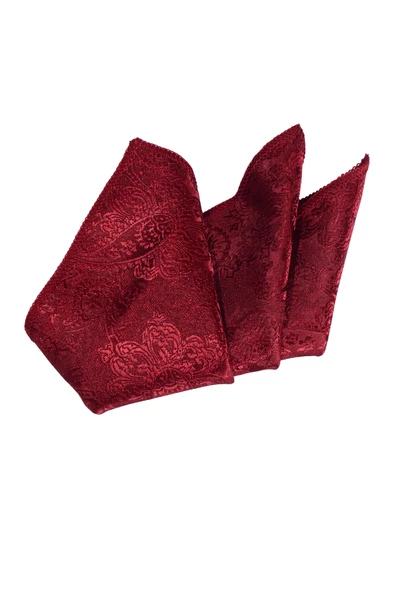 Cengiz İnler Kendinden Şal Desenli Mendilli Mikrofiber Erkek Kravat - Resim 5