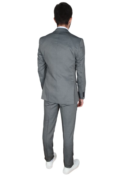 Cengiz İnler Armürlü Yelekli Erkek Takım Elbise - 4