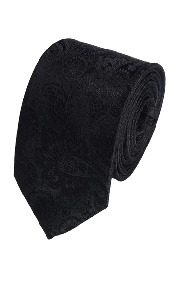 Cengiz İnler Kendinden Şal Desenli Mendilli Mikrofiber Erkek Kravat - Resim 7