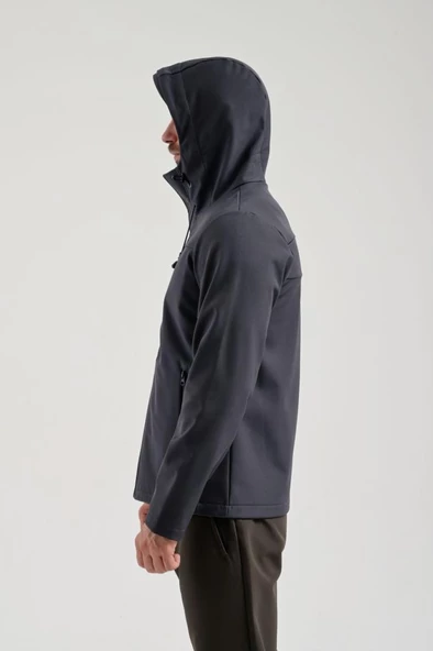 Exuma 2311100 Erkek Antrasit Yağmur Rüzgar Geçirmez Softshell Özellikli Mont - 8
