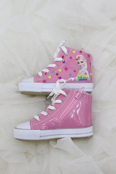 GA&LA ışıklı elsa baskılı converse ayakkabı - 8