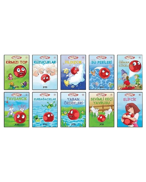 1. Sınıf Kırmızı Topun Maceraları Seti 10 Kitap - Resim 2