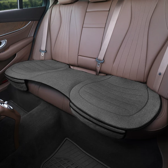 Otom Premium Koruyucu Arka Koltuk Minderi Yüksek Kalite Keten İsofix Uyumlu Ekstra Cepli Füme