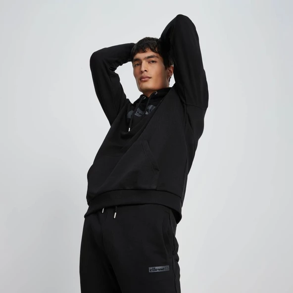 Ellesse Erkek Sweatshirt Kapüşonlu Siyah - 2