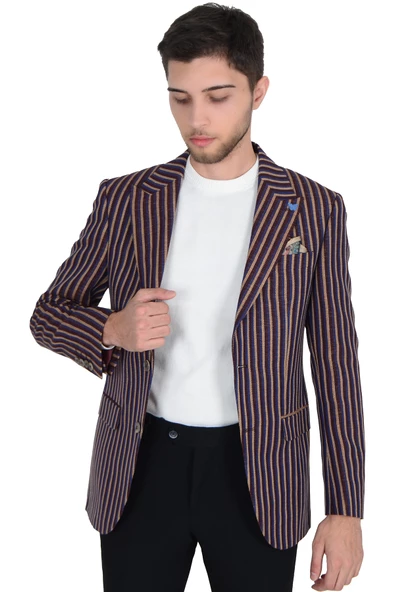 Cengiz İnler Erkek Çizgili Ceket - 3