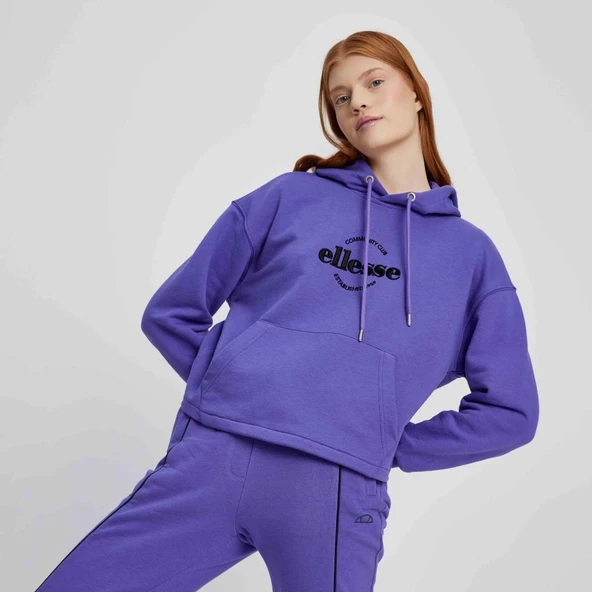 Ellesse Kadın Sweatshirt Kapüşonlu Mor - 4