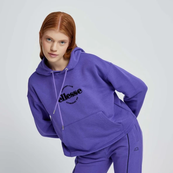 Ellesse Kadın Sweatshirt Kapüşonlu Mor - 2