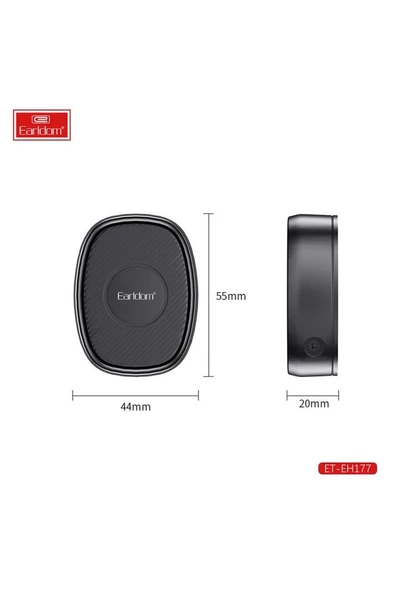 EH177 Yapışkanlı 360 Derece Ayarlanabilen Manyetik Mıknatıslı Araç İçi Telefon Tutucu - 2