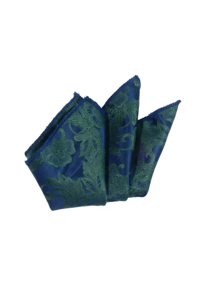 Cengiz İnler Sarmaşık Desenli Mendilli Mikrofiber Erkek Kravat - 3