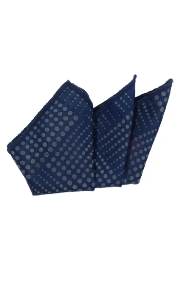 Cengiz İnler Puantiye Desenli Mendilli Mikrofiber Erkek Kravat - Resim 3