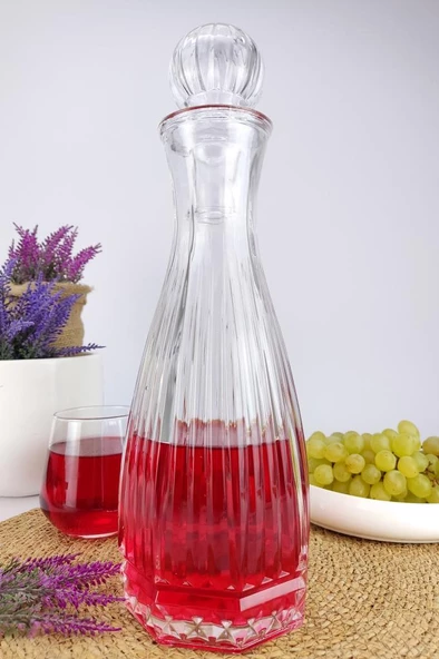 Digithome Linea Cam Kapaklı Su ve Meşrubat Sürahisi Karaf Şişe 750 Ml - LN.KIR.011.00.000 C1-1-288 - 4