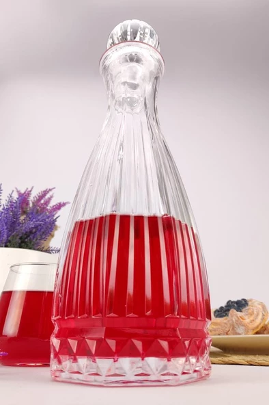Digithome Linea Cam Kapaklı Su ve Meşrubat Sürahisi Karaf Şişe 750 Ml - LN.KIR.011.00.000 C1-1-288 - 5