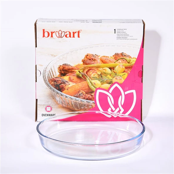 Broart Takım Sade Yuvarlak Tepsı - Resim 2