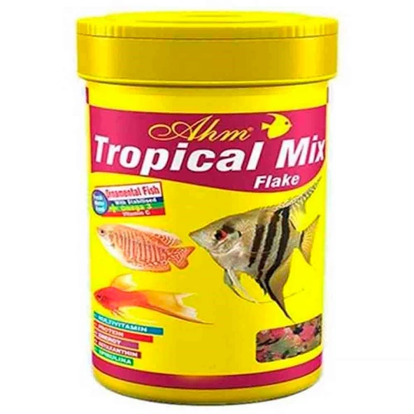 AHM Tropical Mix Flake Food 100ml Pul Balık Yemi