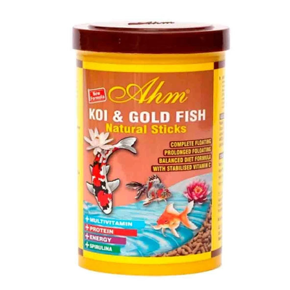 Ahm Koi Goldfish Natural Sticks Japon Balığı Yemi 1000ml