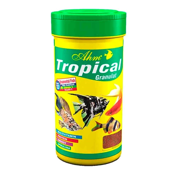 Ahm Tropical Granulat Balık Yemi 100ml