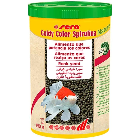 Sera Goldy Color Spirulina Nature Japon Balığı Yemi 1000 ML
