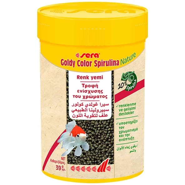 Sera Goldy Color Spirulina Nature Japon Balığı Yemi 100 ML