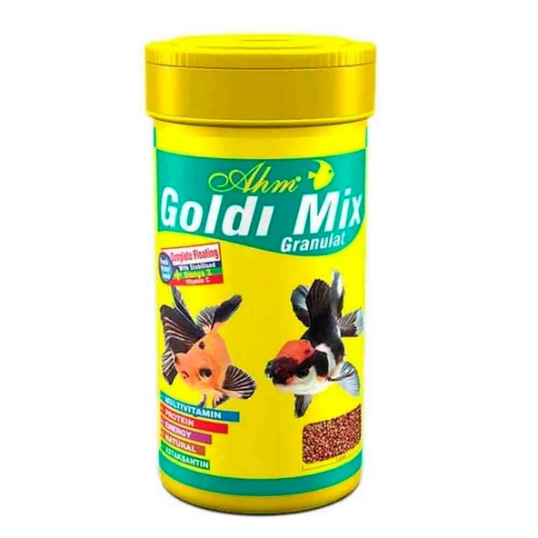 Ahm Goldi Mix Granulat Balık Yemi 250 ml