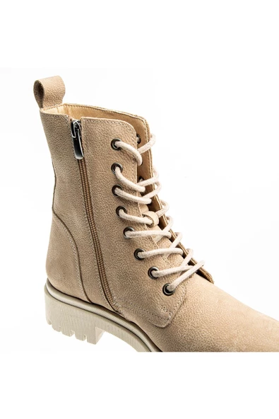 Muya Tetto 6 Nokta Anatomik Taban Topuk Dikeni Hakiki Deri Kadın Bot - 6