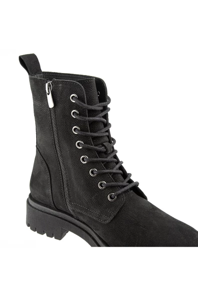 Muya Tetto 6 Nokta Anatomik Taban Topuk Dikeni Hakiki Deri Kadın Bot - 5