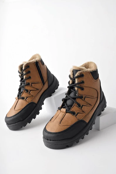 Muggo Toni Garantili Bağcıklı İçi Kürklü Fermuarlı Unisex Outdoor Kışlık Bot - Resim 7