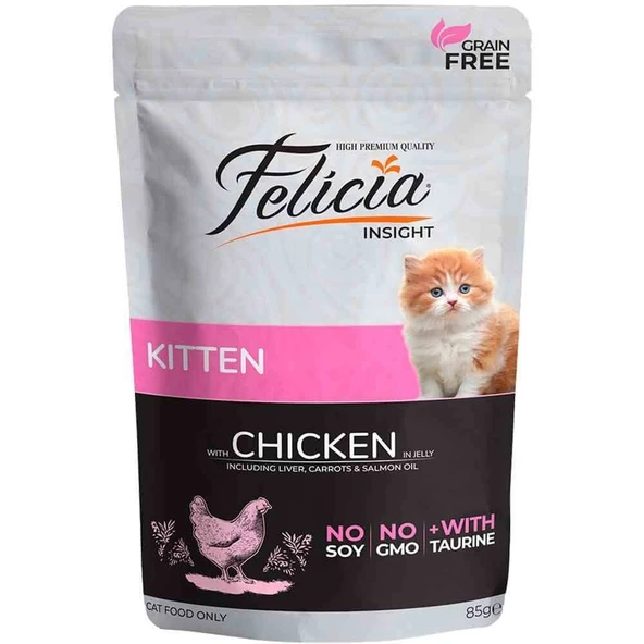 Felicia Kitten Yaş Kedi Maması Tahılsız 85 gr