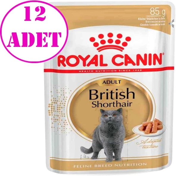 Royal Canin British Shorthair Yetişkin Kedi Konservesi 85 Gr 12 Ad