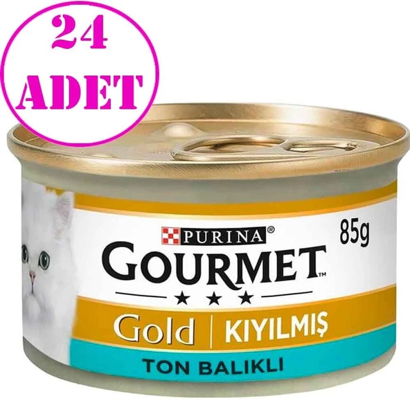 Gourmet Gold Kıyılmış Ton Balıklı Kedi Konservesi 85 gr 24 Adet