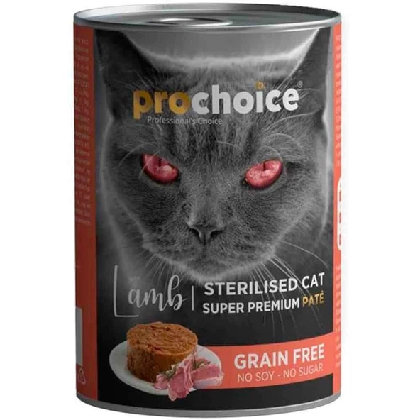 Pro Choice Kuzu Etli Tahılsız Pate Kısır Kedi Konservesi 400 Gr