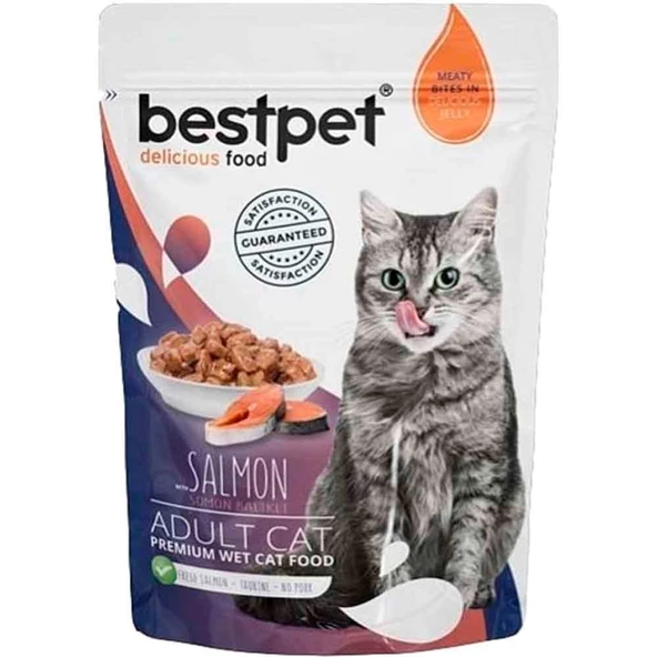 BestPet Adult Jelly Pouch Somonlu Kedi Maması 85 Gr