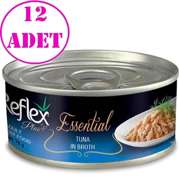Reflex Plus Essential Atlantik Ton Balıklı Yetişkin Kedi Konservesi 70 Gr 12 AD - Resim 2