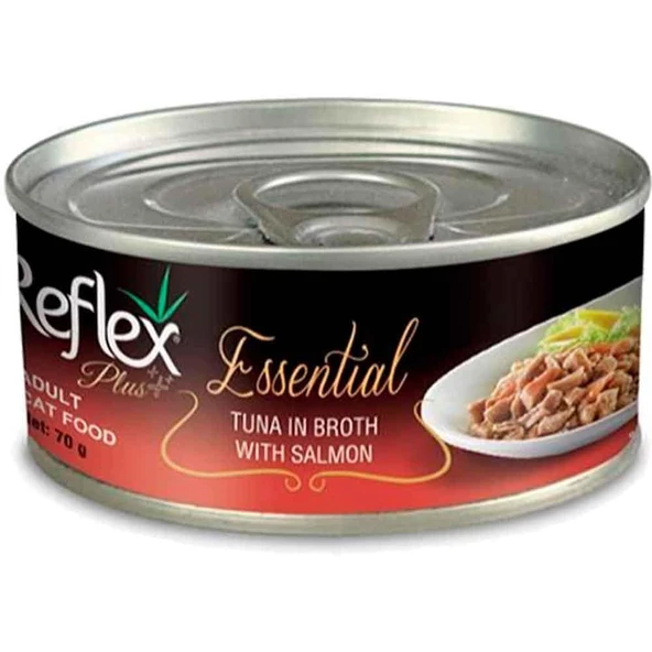Reflex Plus Essential Ton Balıklı ve Somonlu Yetişkin Kedi Konservesi 70 Gr