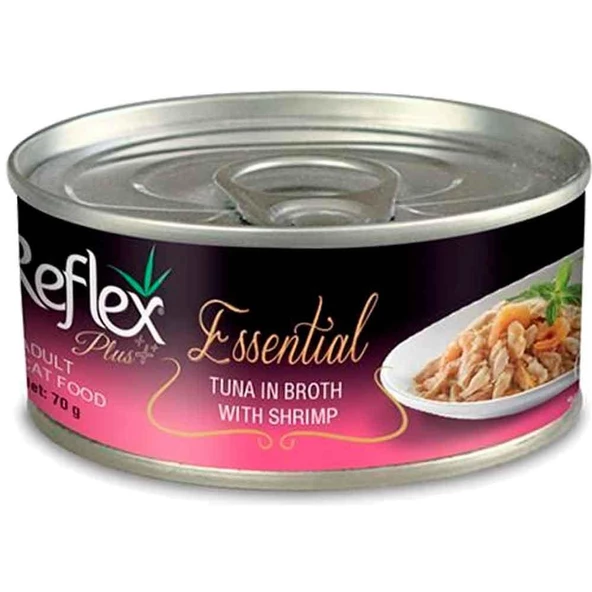 Reflex Plus Essential Ton Balıklı ve Karidesli Yetişkin Kedi Konservesi 70 Gr