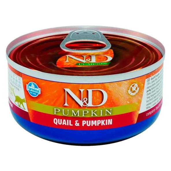 ND Balkabaklı Tahılsız Bıldırcın Etli Yetişkin Kedi Konservesi 70 Gr