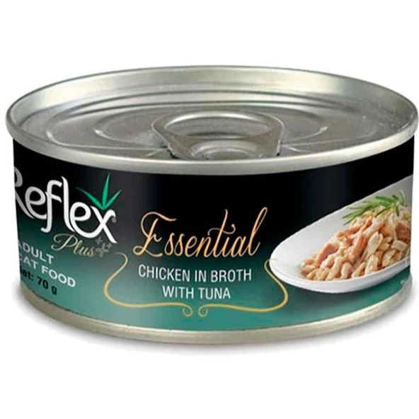 Reflex Plus Essential Tavuklu ve Ton Balıklı Yetişkin Kedi Konservesi 70 Gr