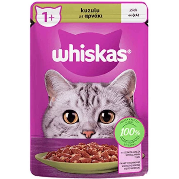 Whiskas Kedi Konservesi Kuzulu Pouch Jöle İçinde 85 Gr