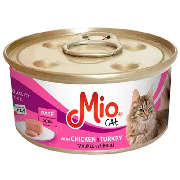 Mio Tavuklu ve Hindili Yetişkin Kedi Konservesi 85 Gr