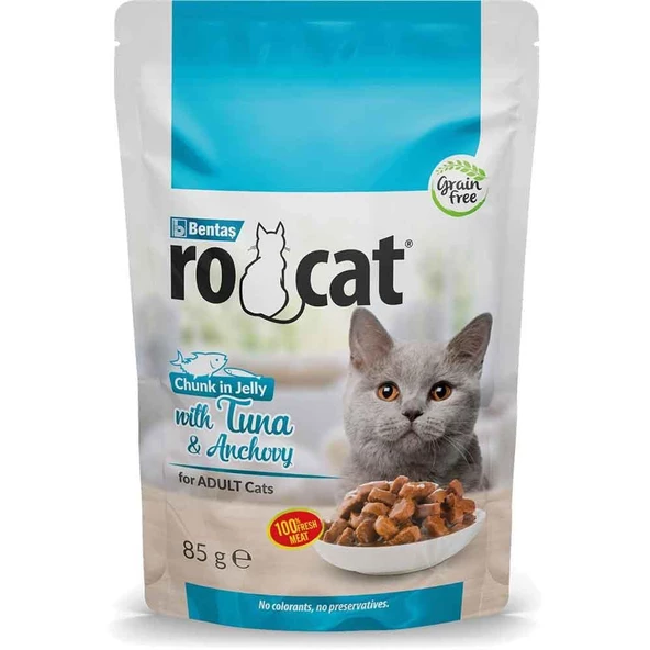 Ro Cat Ton Balıklı Hamsili Kedi Yaş Maması 85 Gr