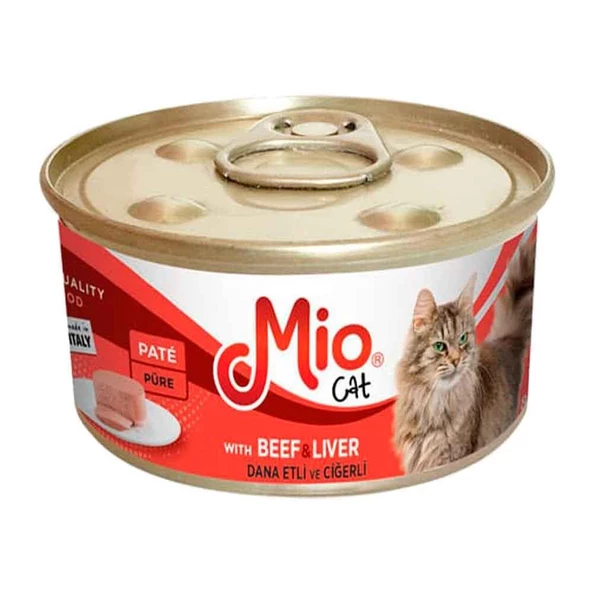 Mio Dana Etli ve Ciğerli Yetişkin Kedi Konservesi 85 Gr