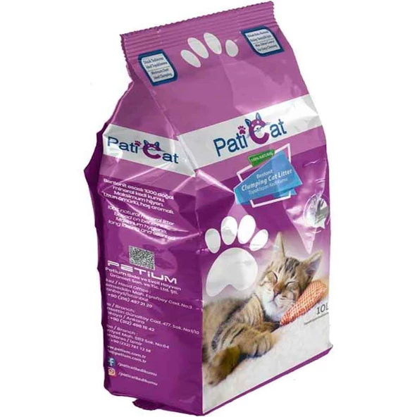 PatiCat Kedi Kumu Lavantalı Doğal İnce Taneli 10 Lt