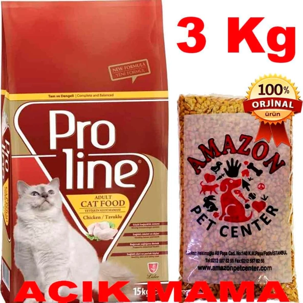 Pro Line Tavuklu Kedi Maması Açık 3 Kg